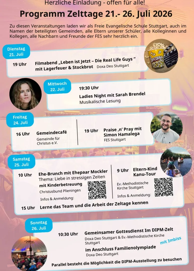 Gemeindecafé im FES Zelt